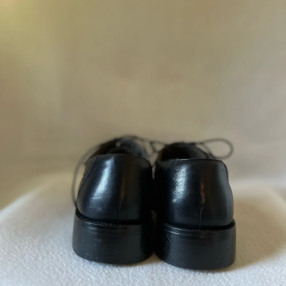 Kenneth Cole Reaction Size 11 Black Leather Lace Up Shoes - Picture 8 of 16